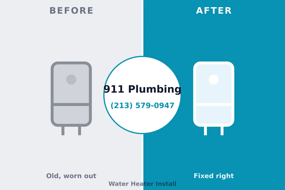 Before and after: plumbing company Bellaire, OH